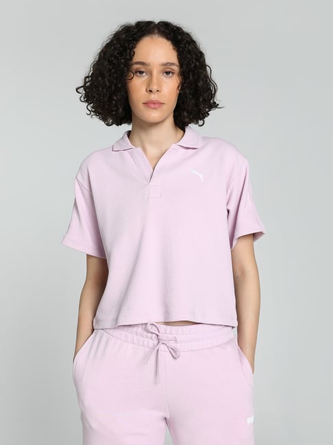 Puma Purple Cotton Sports T-Shirt-picture-41