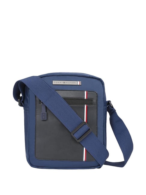 Tommy Hilfiger Nelson Navy Striped Cross Body Bag