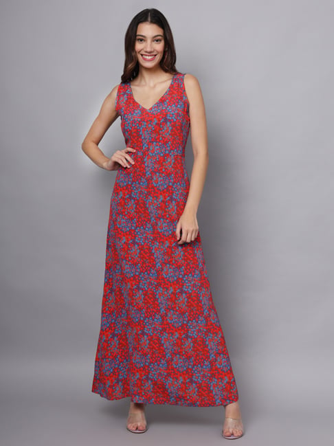 sachin and babi light blue dress rihoas Women's Wine Red Polyester Jacquard Fabric Square Neck Ruched  Waisted Slip Maxi Dress - Casual-Formal Wear,summervibes