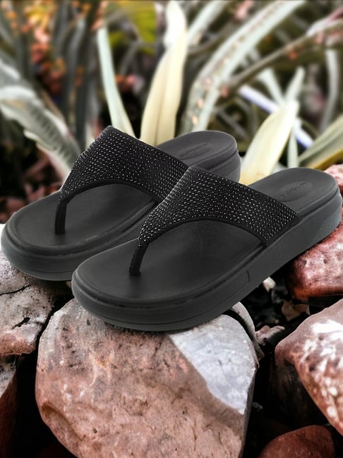 Buy Red Tape Women's Black Flip Flops for Women at Best Price
