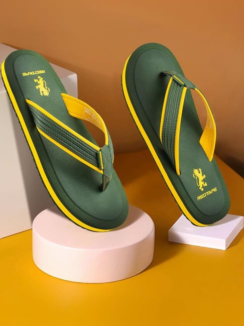 Red Tape Men's Olive Flip Flops-picture-25