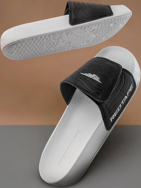 Red Tape Men's Black Slides-picture-27