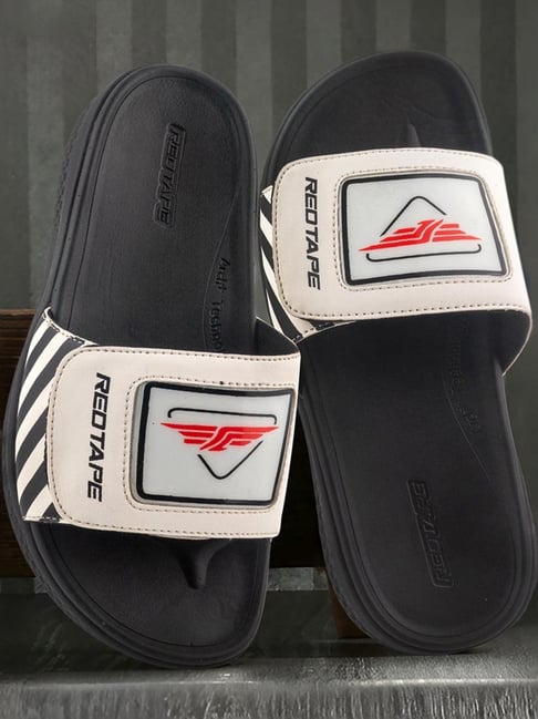 Red Tape Men's White Slides-picture-42