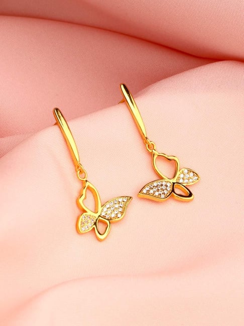 Buy GIVA 925 Silver Golden Butterfly Bloom Earrings Online At Best