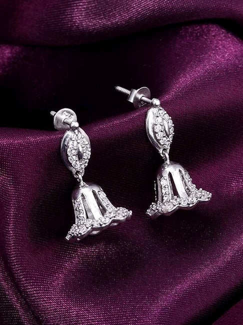 Silver Earrings Jimikki Earrings Online Women Silver-Plated Jhumka