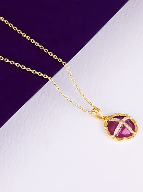 GIVA 925 Silver Golden Royal Regiment Badge Pendant with Link Chain for Women & Girls-picture-31