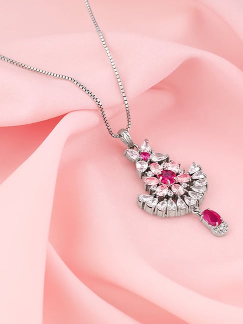 GIVA 925 Silver Mysterious Mirage Pendant with Box chain for Women & Girls-picture-30