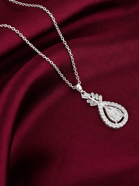 GIVA 925 Silver Stark Beauty Pendant with Link Chain for Women & Girls-picture-27