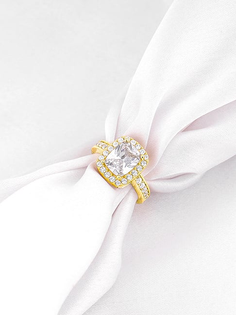 GIVA 925 Silver Golden Classic Solitaire Ring for Women & Girls-picture-32