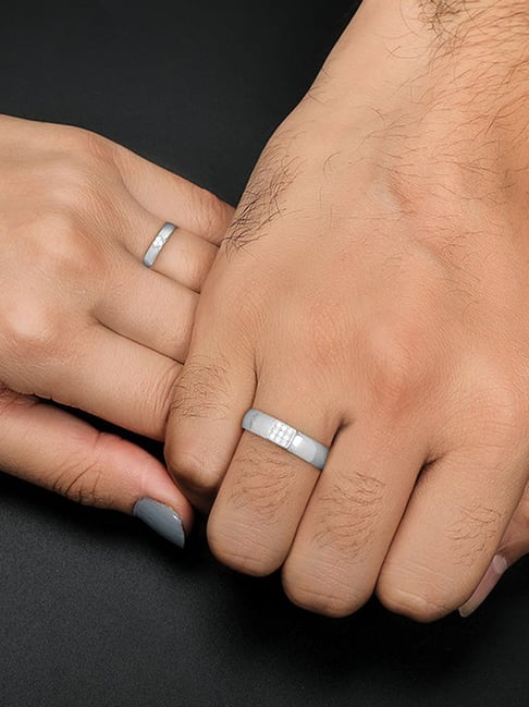 Buy GIVA 925 Silver Shining Love Rings for Couples Online At Best