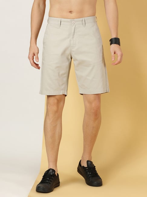 Thomas Scott Light Grey Slim Fit Shorts-picture-17