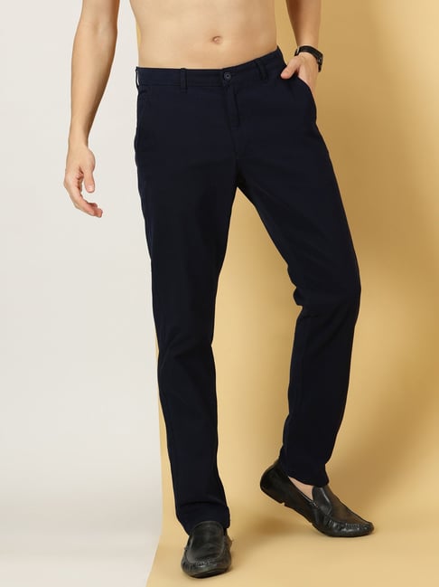 Thomas Scott Navy Slim Fit Cotton Chinos