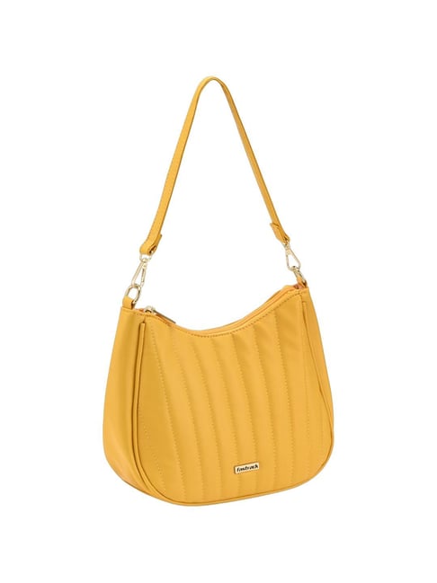 Buy Fastrack Mustard Textured Shoulder Handbag For Women At Best Price Tata CLiQ