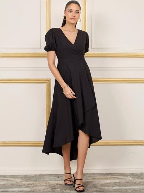 Styli Black High-low Dress
