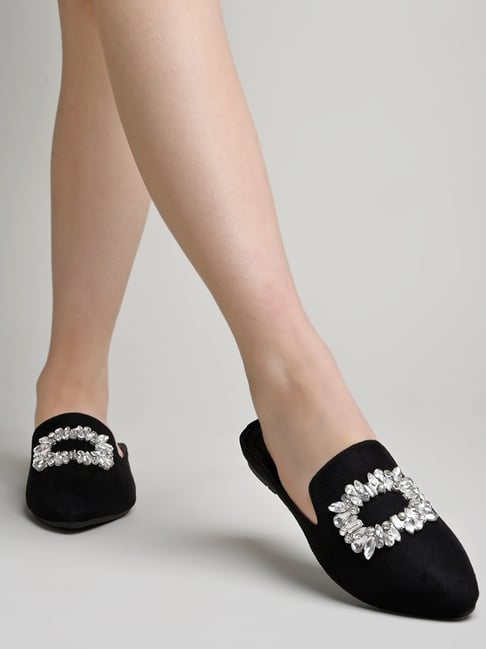 Buy Shoetopia Women's Black Mule Shoes for Women at Best Price