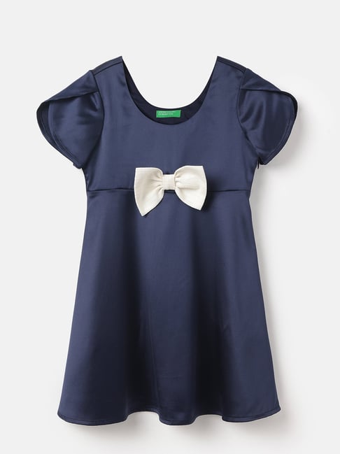 United Colors of Benetton Kids Navy Solid Dress