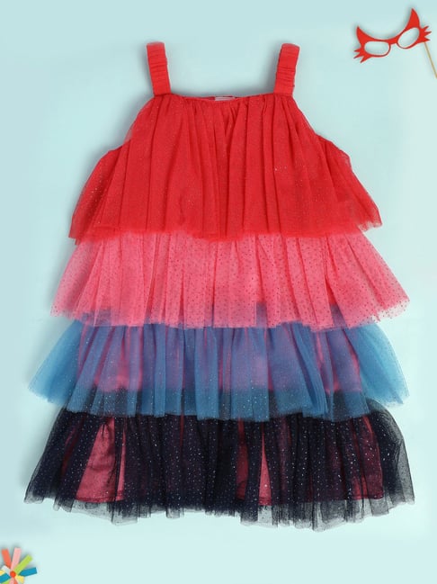 MINIKLUB Kids Multicolor Solid Dress-image-40