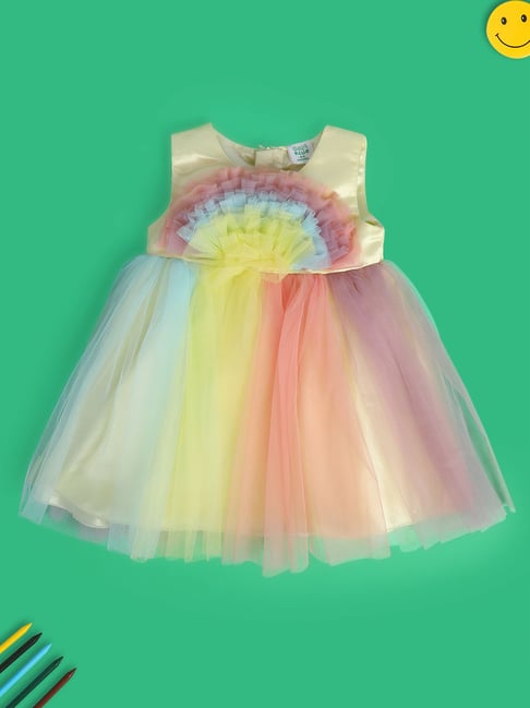 MINIKLUB Kids Multicolor Solid Dress-image-39
