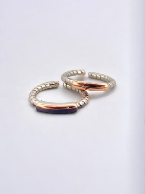 Rihi by P.C. Chandra Jewellers 925 Silver Sleek Toe-Rings for Women & Girls