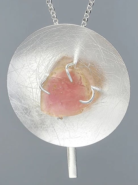 Rihi by P.C. Chandra Jewellers 92.5 Sterling Silver Stoned Necklace for Women & Girls