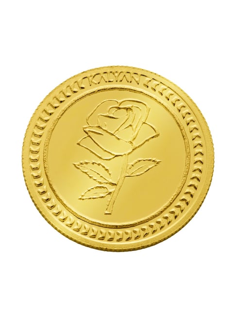Kalyan Jewellers Rose 22k (916) 4gm BIS Hallmarked Gold Coin