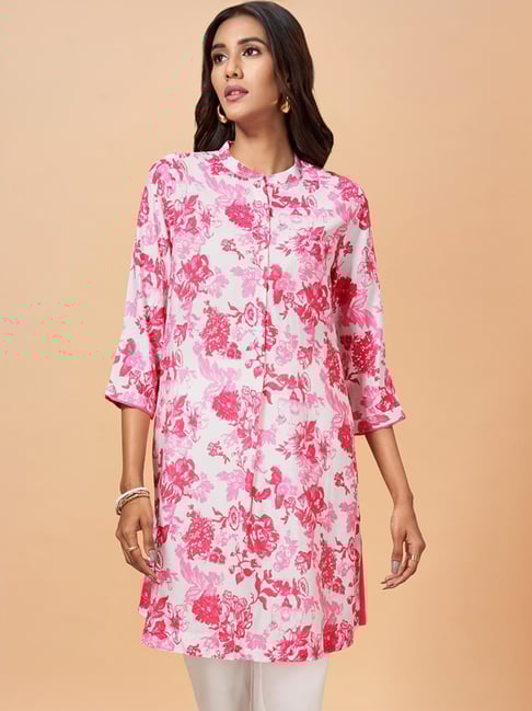 Marigold Lane Pink Printed A Line Kurti-picture-21