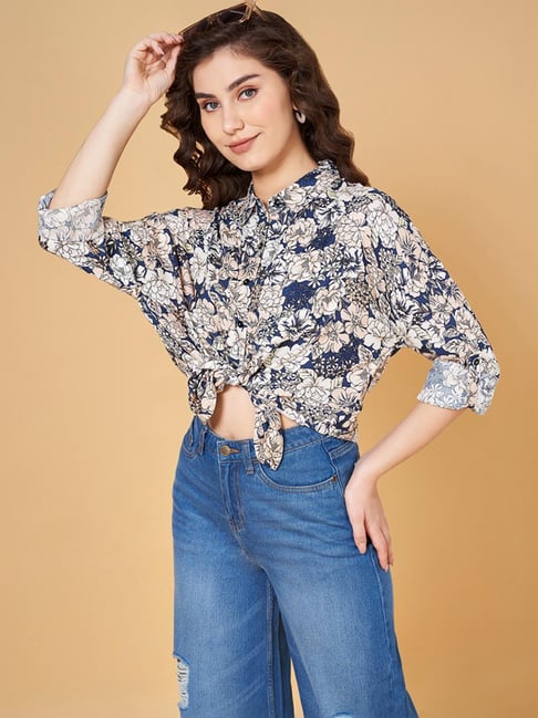 YU by Pantaloons Navy Printed Shirt-picture-22