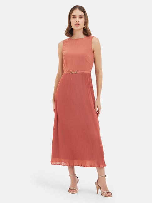 poshmark orange dress Zara Orange Knit Midi Dress Small