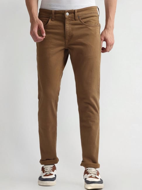 U.S. Polo Assn. Brown Cotton Slim Fit Jeans