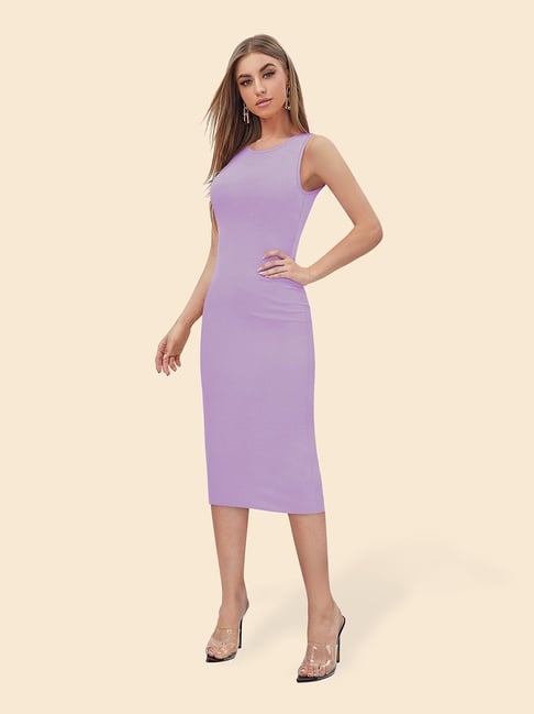 KERI PERRY Lavender Regular Fit Bodycon Dress