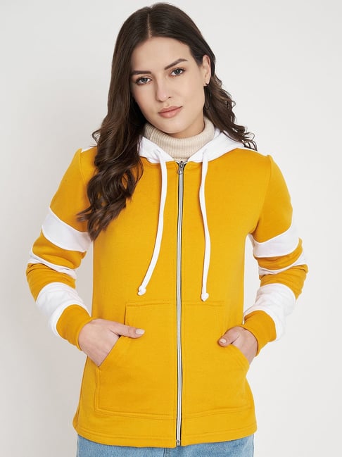 BRINNS Mustard & White Color-Block Hoodie-picture-42