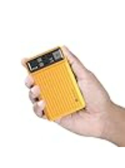 Portronics Luxcell Mini 10K Advanced 10000 mAh Power Bank 22.5W, Type C PD Output & Input- Yellow