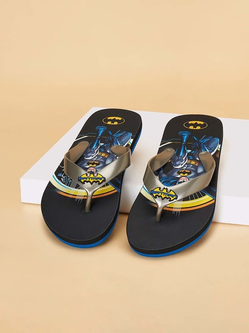 Pantaloons Junior Black & Blue Flip Flops