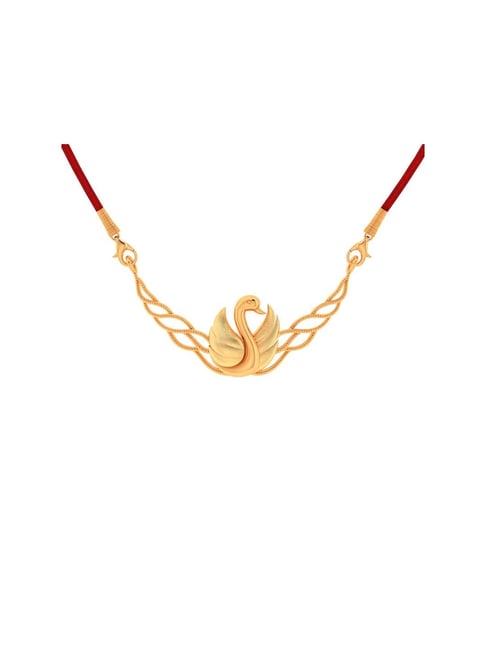 P.C Chandra Jewellers 18k Yellow Gold Leafy & Swan Designed Necklace for Women & Girls