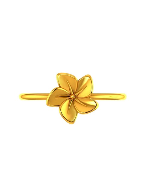 Chandra Jewellers 22k Yellow Gold Ring with A Five-petal Floral Design  for Women Girls