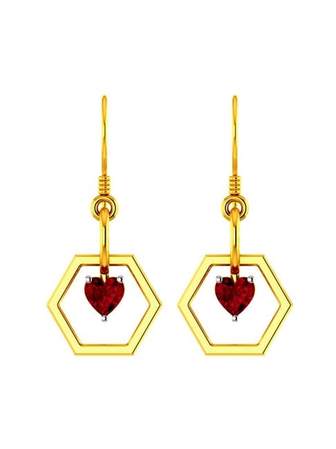 2024 14k Heart Earrings Dangling with beautiful design