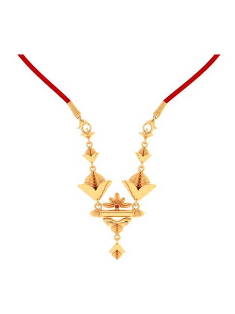 P.C. Chandra Jewellers 14k Yellow Gold Flower Style Gold Necklace for Women & Girls