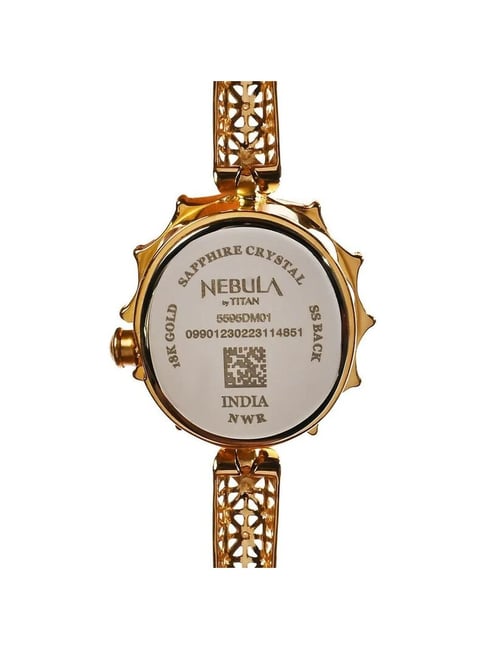 Nebula Gold Titan Nebula Ruby Watch Price Nebula 5595DM01 Analog