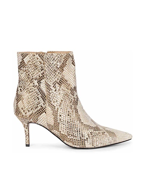 Saint G Women's LOTTIE Beige Stiletto Booties-picture-13