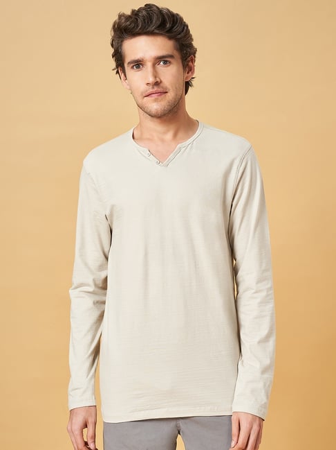 Urban Ranger by Pantaloons Pumice Stone Cotton Slim Fit T-Shirt-picture-46