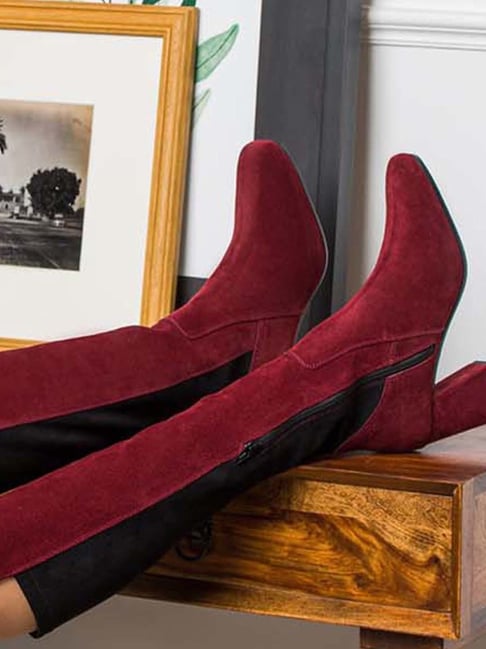 Saint G Women's Elexis Maroon Booties