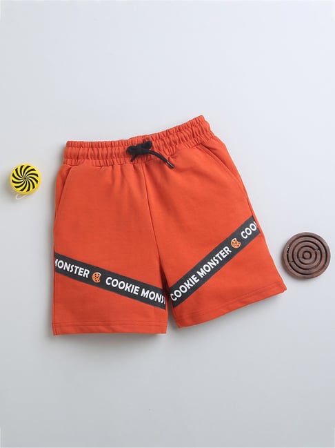 Bumzee Kids Rust Printed Shorts