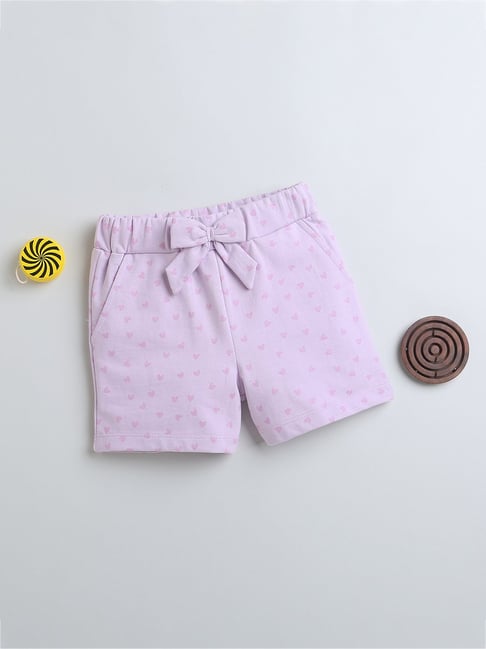 Bumzee Kids Lavender Printed Shorts-picture-36