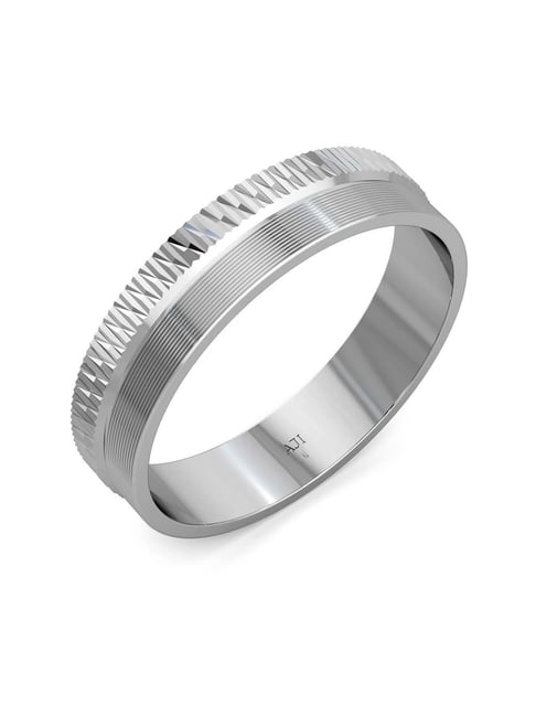 Buy Joyalukkas Checkered Edge Men's Platinum Ring Online At Best