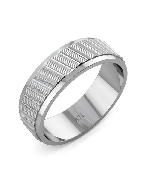 Buy Joyalukkas Bumpy Strips Men's Platinum Ring Online At Best