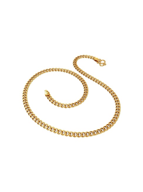 Curb Chain Thin Gold Chains For Men Buy Joyalukkas 22k Men's Gold