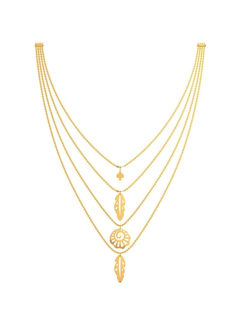 Joyalukkas Glam Designer Aesthetic 18k Yellow Gold Necklace for Women