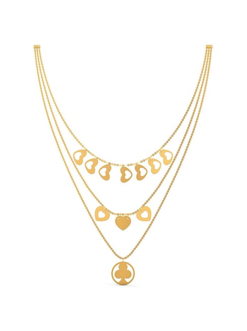 Joyalukkas Glam Designer Aesthetic 18k Yellow Gold Necklace for Women
