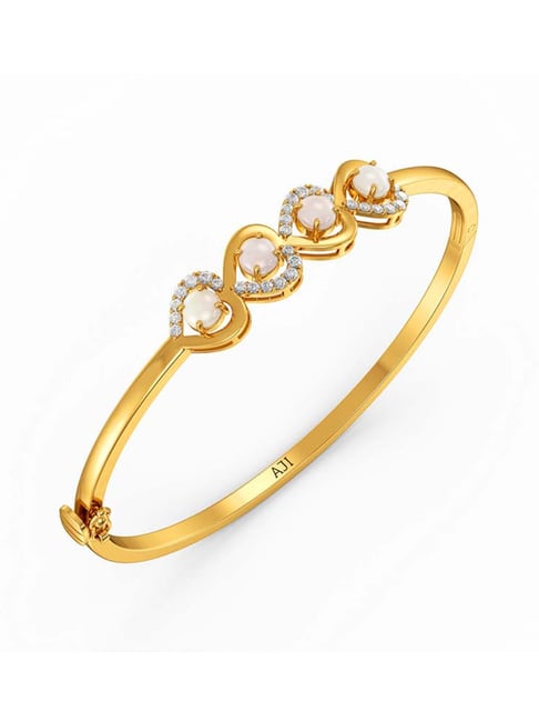 Joyalukkas 22k Yellow Gold Gemstone South Sea Pearl Bracelet