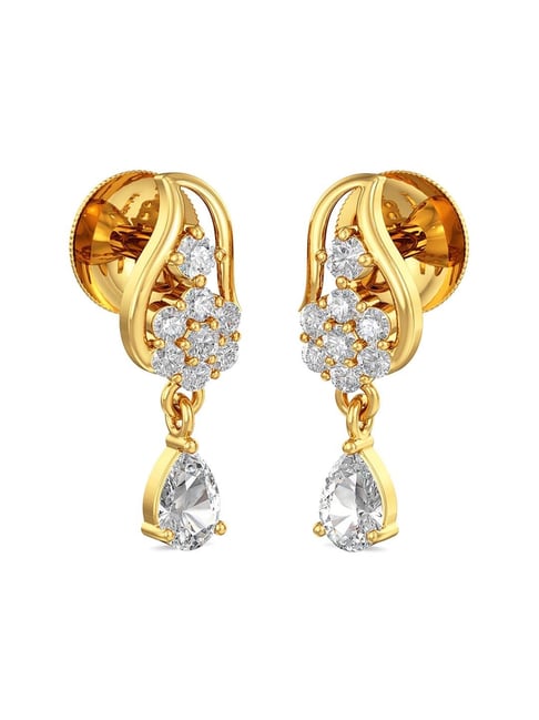 Buy Joyalukkas 22k Yellow Gold Drop Earrings for Women Online At